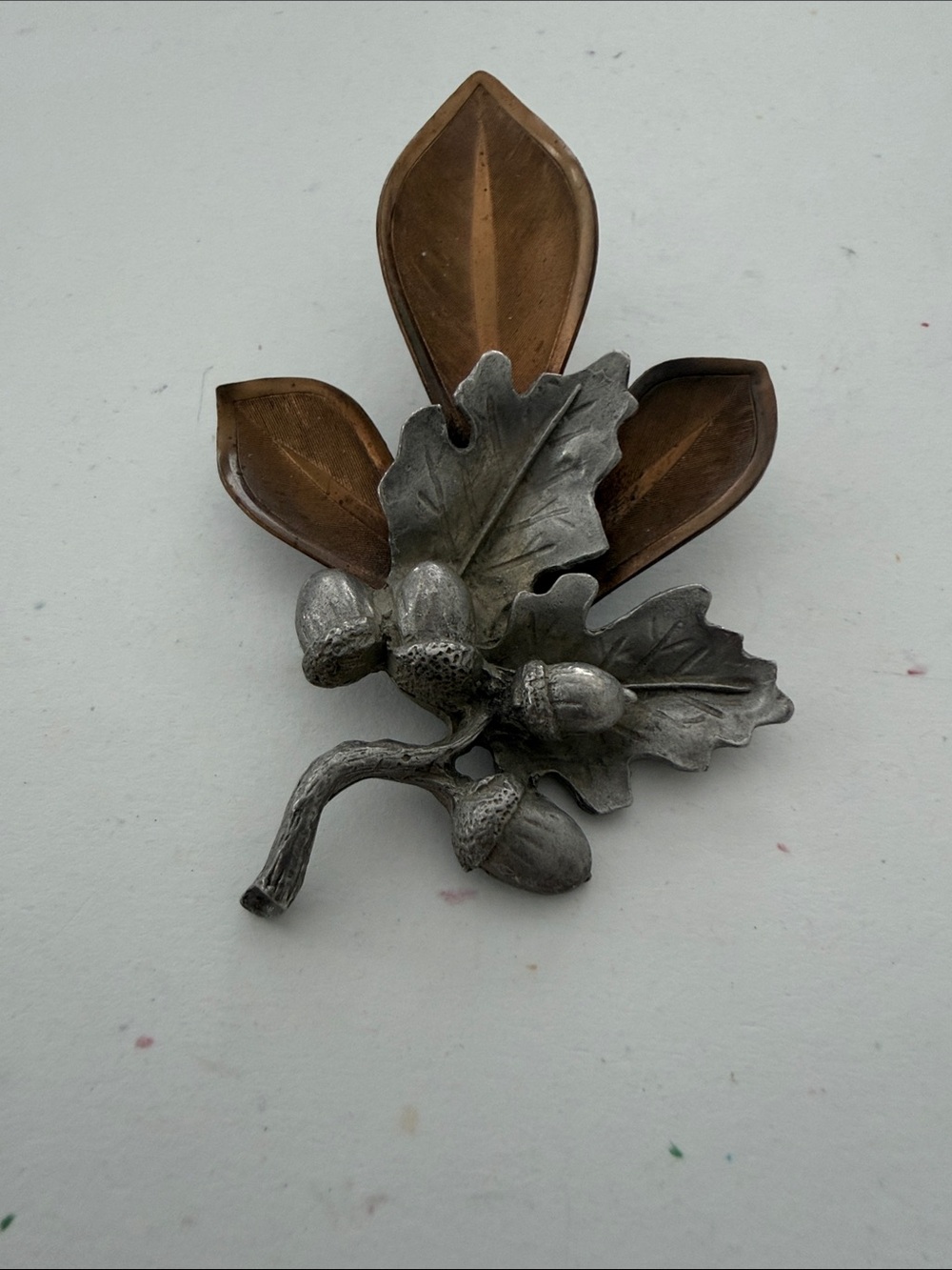 Vintage Acorn and Oak Leaf Brooch -